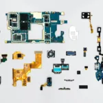 blue and yellow phone modules