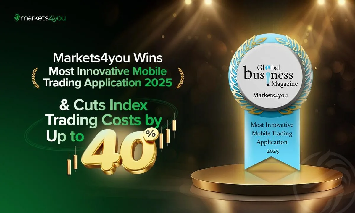 Markets4you Wins Most Innovative Mobile Trading Application 2025 and Announces Lower Costs on Indices Trading